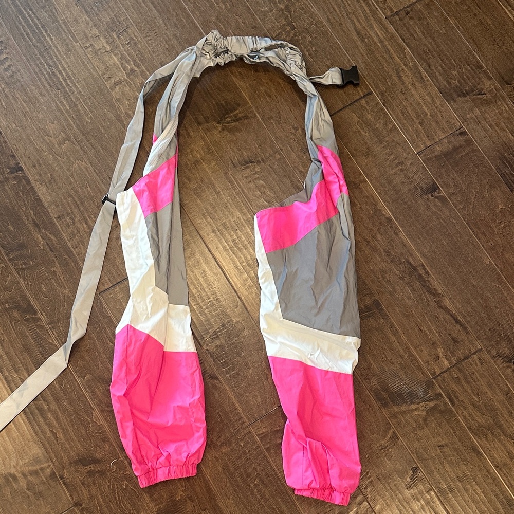 Pink and Gray Parachute Chaps Pants